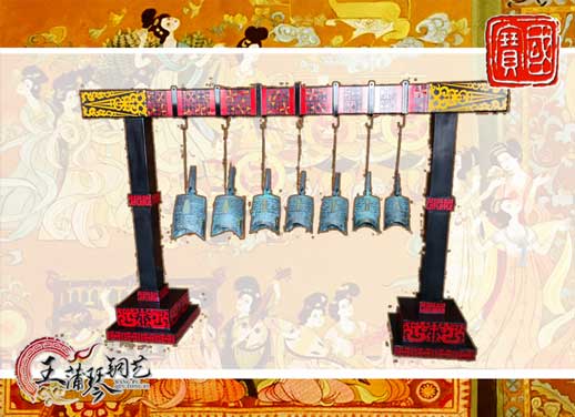 7件編鐘，觀賞裝飾編鐘，可發(fā)音編鐘